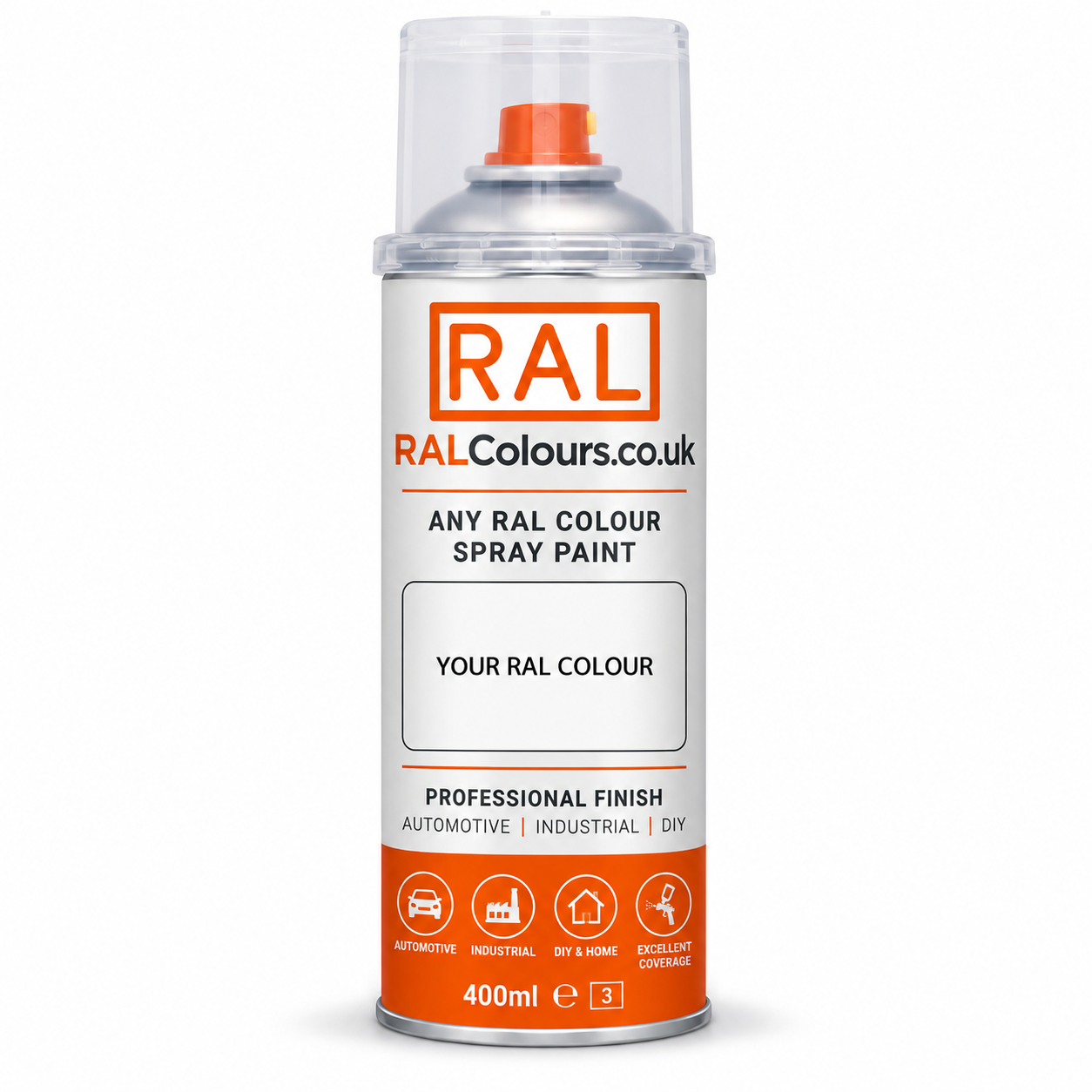 RALColours RAL spray paint aerosol 400ml