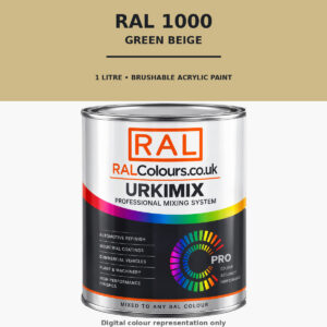 RAL 1000 Green Beige Brushable Acrylic Paint 1 Litre Tin