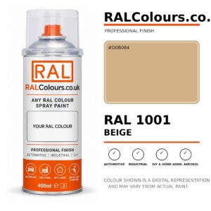 RAL 1001 Beige Spray Paint Aerosol Can 400ml 400ml aerosol spray paint