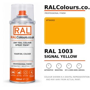 RAL 1003 Signal yellow Spray Paint Aerosol Can 400ml 400ml aerosol spray paint