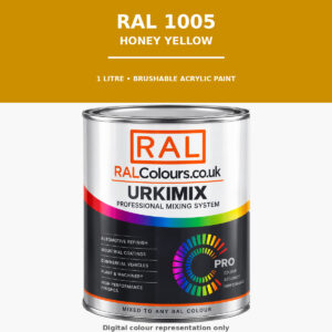 RAL 1005 Honey yellow Brushable Acrylic Paint 1 Litre Tin