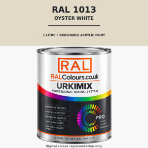 RAL 1013 Oyster white Brushable Acrylic Paint 1 Litre Tin