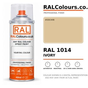 RAL 1014 Ivory Spray Paint Aerosol Can 400ml 400ml aerosol spray paint
