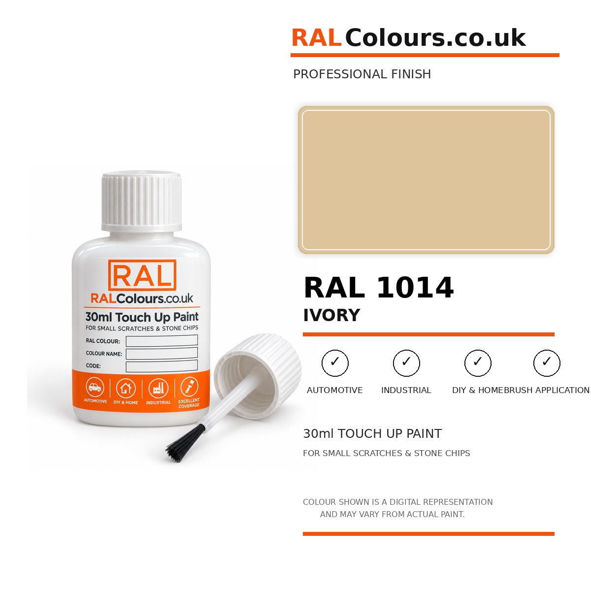 RAL 1014 Ivory Touch Up Paint