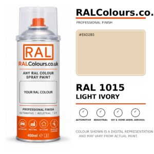 RAL 1015 Light ivory Spray Paint Aerosol Can 400ml 400ml aerosol spray paint