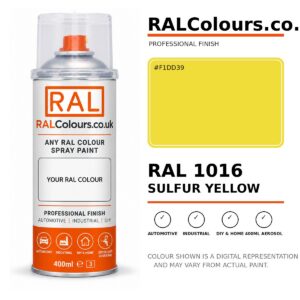 RAL 1016 Sulfur yellow Spray Paint Aerosol Can 400ml 400ml aerosol spray paint