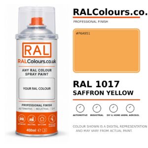 RAL 1017 Saffron yellow Spray Paint Aerosol Can 400ml 400ml aerosol spray paint