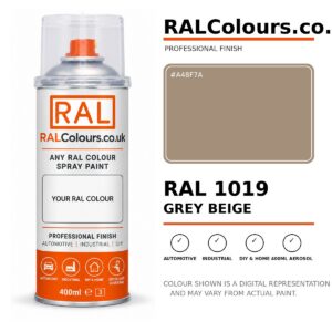 RAL 1019 Grey beige Spray Paint Aerosol Can 400ml 400ml aerosol spray paint
