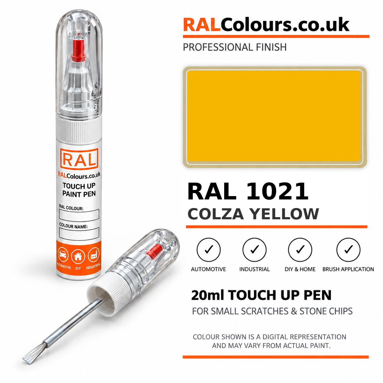 RAL 1021 Colza yellow Touch Up Pen