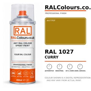 RAL 1027 Curry Spray Paint Aerosol Can 400ml 400ml aerosol spray paint