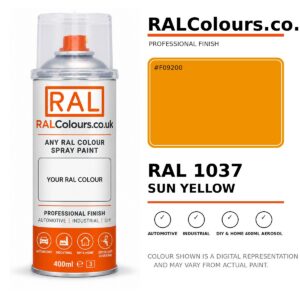 RAL 1037 Sun yellow Spray Paint Aerosol Can 400ml 400ml aerosol spray paint