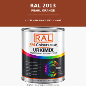 RAL 2013 Pearl orange Brushable Acrylic Paint 1 Litre Tin