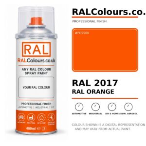RAL 2017 RAL orange Spray Paint Aerosol Can 400ml 400ml aerosol spray paint