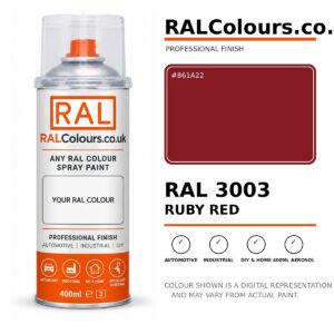 RAL 3003 Ruby red Spray Paint Aerosol Can 400ml 400ml aerosol spray paint