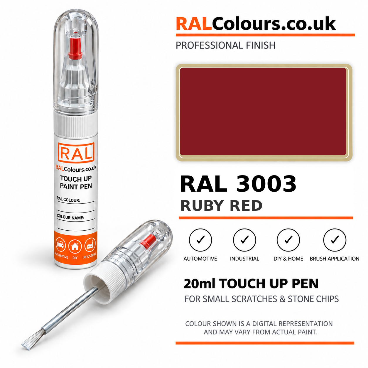 RAL 3003 Ruby red Touch Up Pen