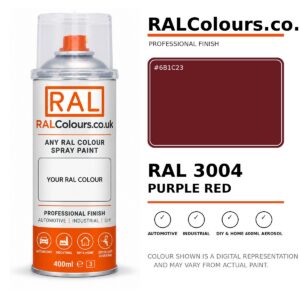 RAL 3004 Purple red Spray Paint Aerosol Can 400ml 400ml aerosol spray paint