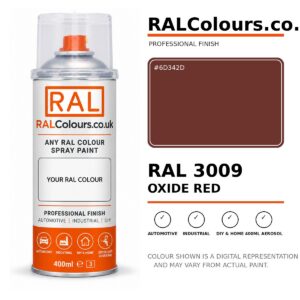 RAL 3009 Oxide red Spray Paint Aerosol Can 400ml 400ml aerosol spray paint