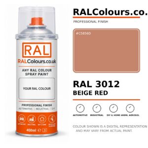 RAL 3012 Beige red Spray Paint Aerosol Can 400ml 400ml aerosol spray paint