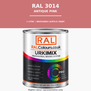 RAL 3014 Antique pink Brushable Acrylic Paint 1 Litre Tin