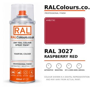 RAL 3027 Raspberry red Spray Paint Aerosol Can 400ml 400ml aerosol spray paint
