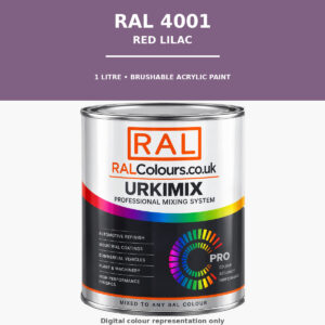 RAL 4001 Red lilac Brushable Acrylic Paint 1 Litre Tin