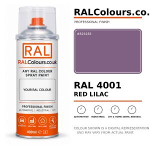 RAL 4001 Red lilac Spray Paint Aerosol Can 400ml 400ml aerosol spray paint