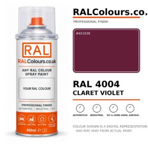 RAL 4004 Claret violet Spray Paint Aerosol Can 400ml 400ml aerosol spray paint