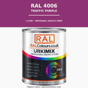 RAL 4006 Traffic purple Brushable Acrylic Paint 1 Litre Tin
