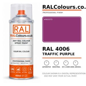 RAL 4006 Traffic purple Spray Paint Aerosol Can 400ml 400ml aerosol spray paint