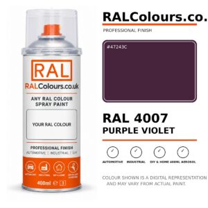 RAL 4007 Purple violet Spray Paint Aerosol Can 400ml 400ml aerosol spray paint