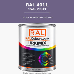 RAL 4011 Pearl violet Brushable Acrylic Paint 1 Litre Tin
