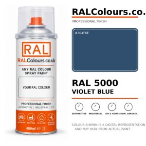 RAL 5000 Violet blue Spray Paint Aerosol Can 400ml 400ml aerosol spray paint