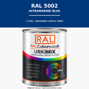 RAL 5002 Ultramarine blue Brushable Acrylic Paint 1 Litre Tin