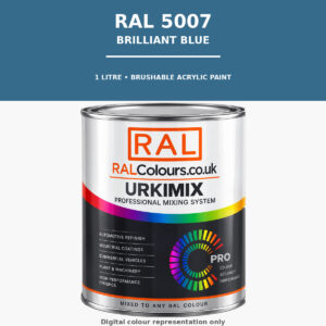 RAL 5007 Brilliant blue Brushable Acrylic Paint 1 Litre Tin