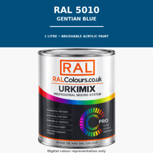 RAL 5010 Gentian blue Brushable Acrylic Paint 1 Litre Tin