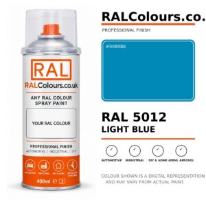 RAL 5012 Light blue Spray Paint Aerosol Can 400ml 400ml aerosol spray paint