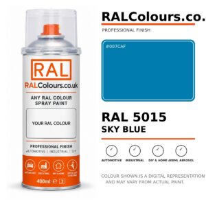 RAL 5015 Sky blue Spray Paint Aerosol Can 400ml 400ml aerosol spray paint