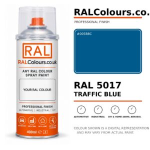 RAL 5017 Traffic blue Spray Paint Aerosol Can 400ml 400ml aerosol spray paint