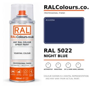 RAL 5022 Night blue Spray Paint Aerosol Can 400ml 400ml aerosol spray paint