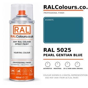 RAL 5025 Pearl gentian blue Spray Paint Aerosol Can 400ml 400ml aerosol spray paint