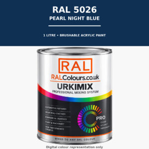 RAL 5026 Pearl night blue Brushable Acrylic Paint 1 Litre Tin