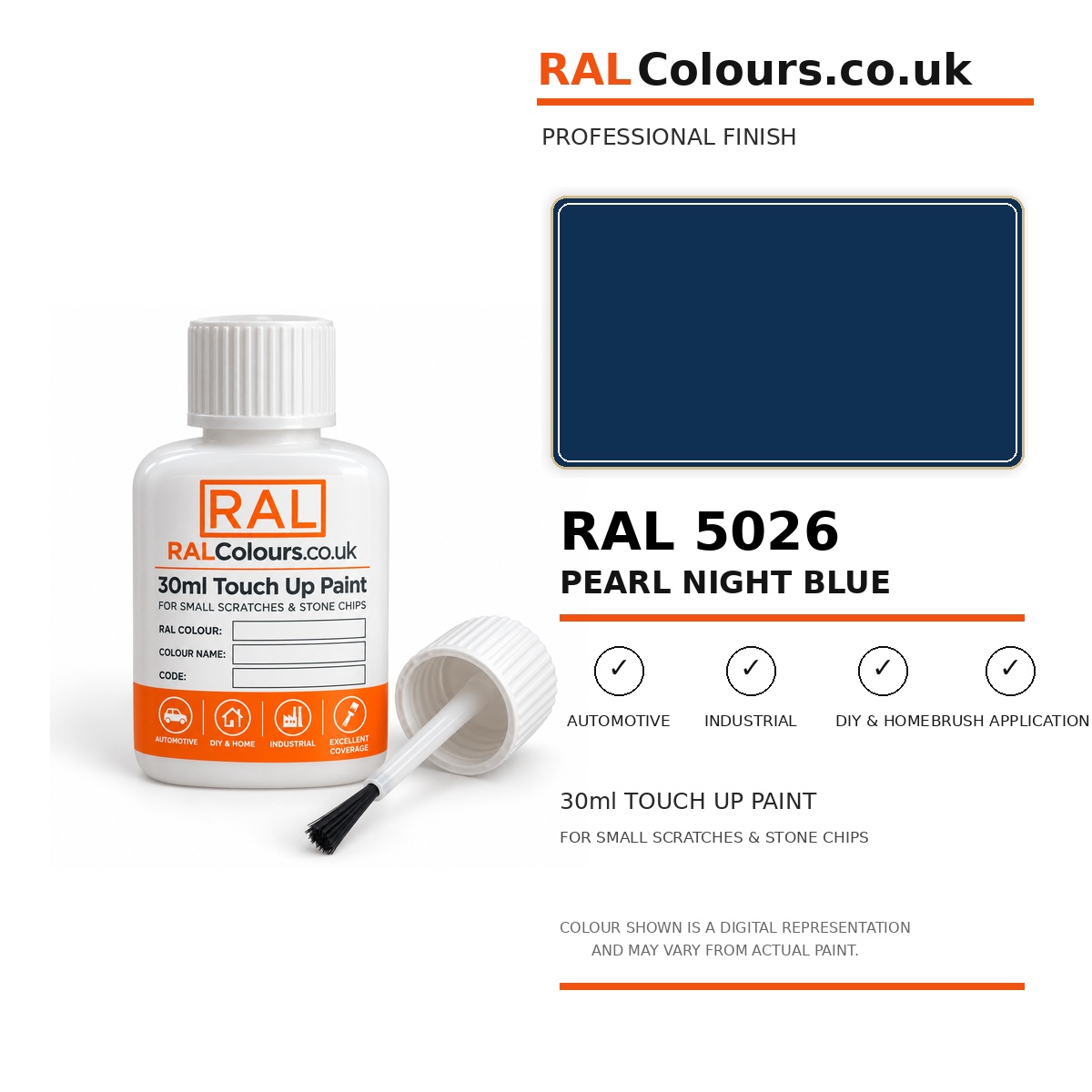 RAL 5026 Pearl night blue Touch Up Paint
