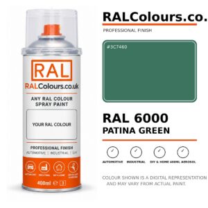 RAL 6000 Patina green Spray Paint Aerosol Can 400ml 400ml aerosol spray paint