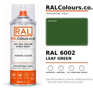 RAL 6002 Leaf green Spray Paint Aerosol Can 400ml 400ml aerosol spray paint