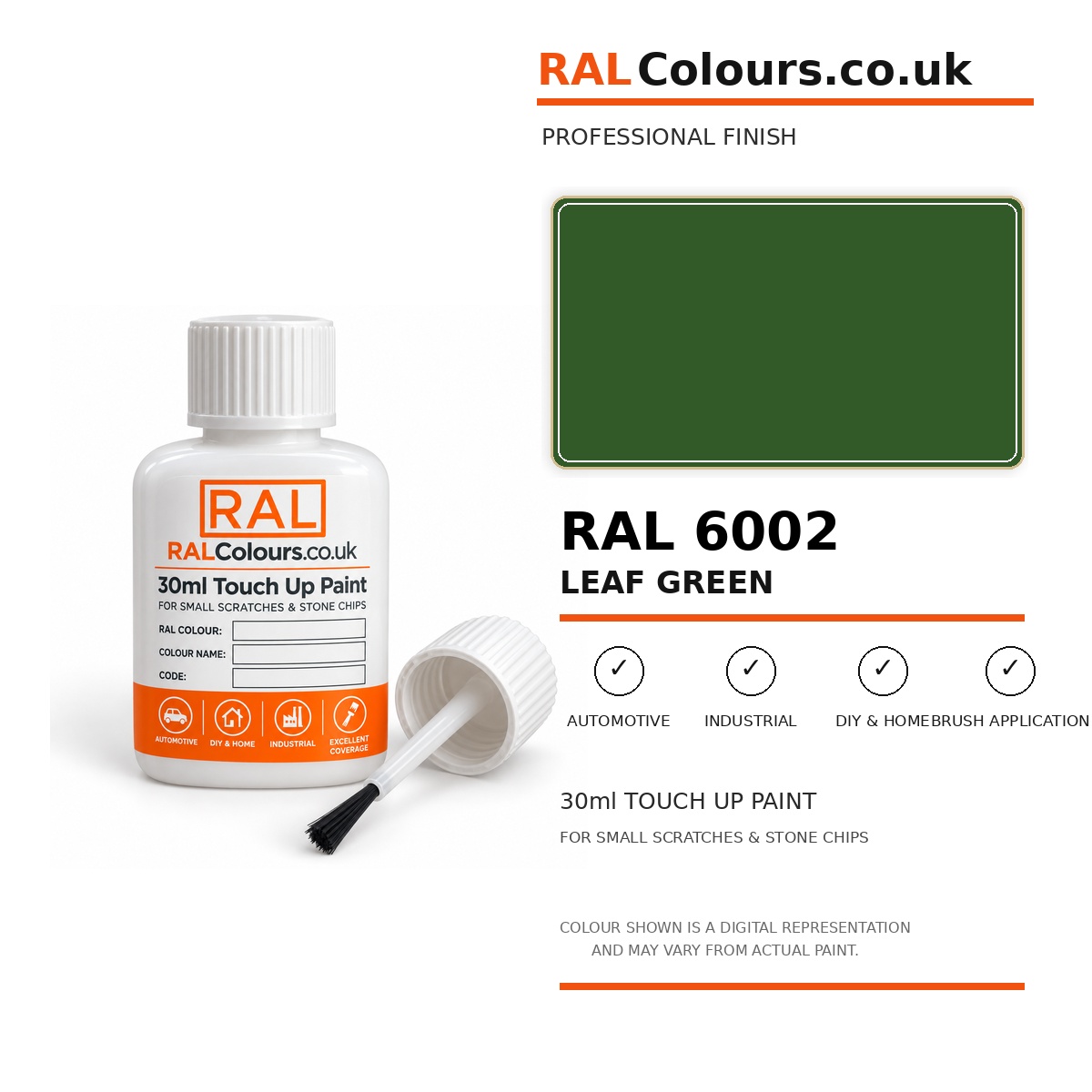 RAL 6002 Leaf green Touch Up Paint