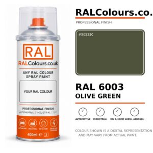 RAL 6003 Olive green Spray Paint Aerosol Can 400ml 400ml aerosol spray paint