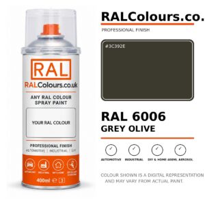 RAL 6006 Grey olive Spray Paint Aerosol Can 400ml 400ml aerosol spray paint