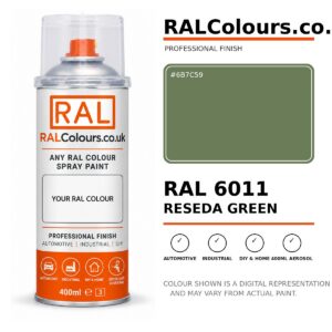 RAL 6011 Reseda green Spray Paint Aerosol Can 400ml 400ml aerosol spray paint