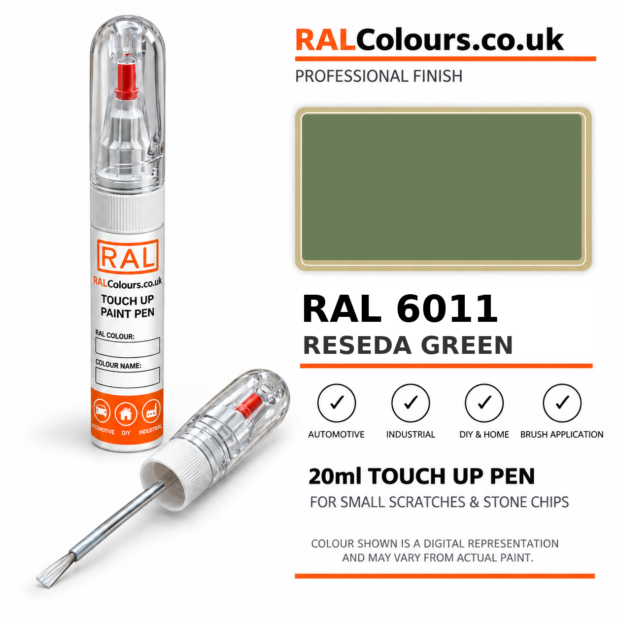 RAL 6011 Reseda green Touch Up Pen