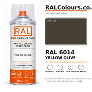 RAL 6014 Yellow olive Spray Paint Aerosol Can 400ml 400ml aerosol spray paint